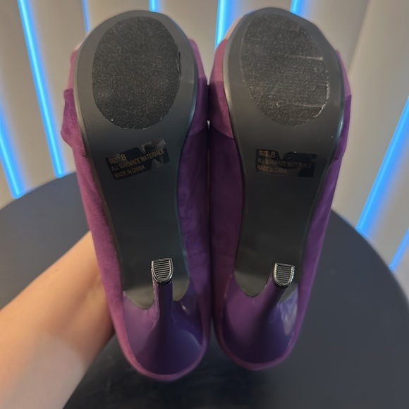 Qupid Purple Suede Platforms - Picture 6 of 6